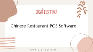Chinese Restaurant POS Software
