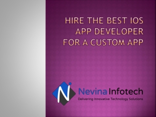 Hire the Best iOS app developer for a Custom App