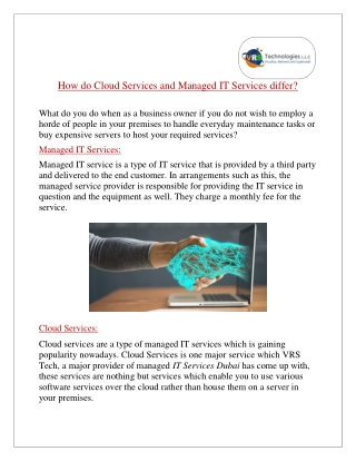 How do Cloud Services and Managed IT Services differ?