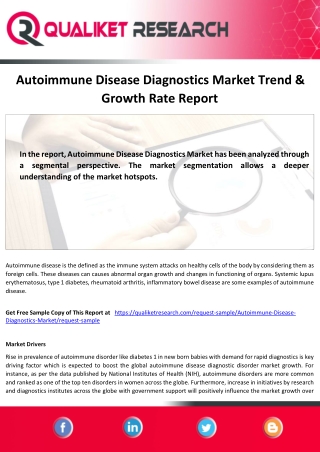 Autoimmune Disease Diagnostics Market Growth,Analysis,Forecast-2027