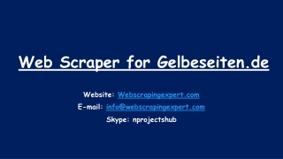 Web Scraper for Gelbeseiten.de