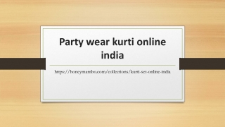 Party wear kurti online india