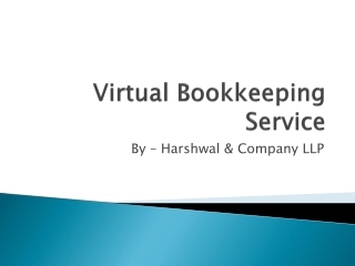 Virtual Bookkeeping Service Provider Company