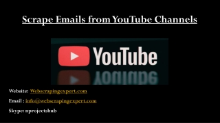 Scrape Emails from YouTube Channels