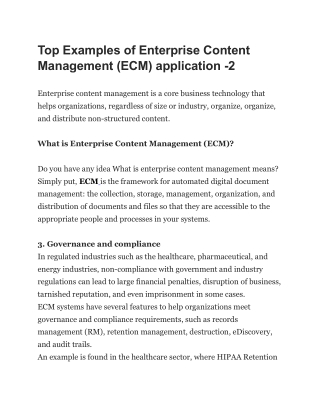Top Examples of Enterprise Content Management (ECM) application -2