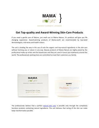 Get Top-quality and Award-Winning Skin-Care Products