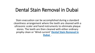 Dental Stain Removal in Dubai