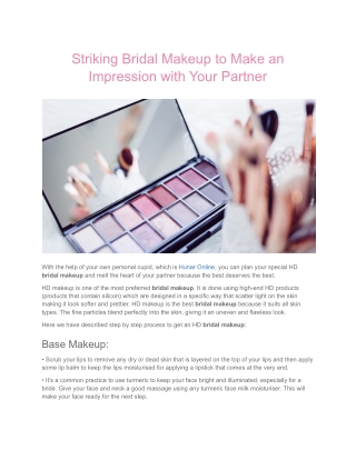 Striking Bridal Makeup to Make an Impression with Your Partner