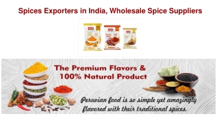 Masala Company in India, Indian Spices Exporters