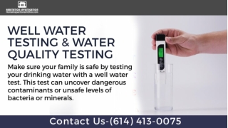 Well water testing in Ohio