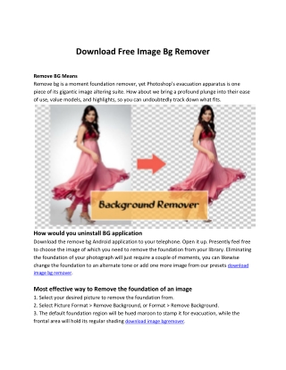 Download  free Image BG Remover