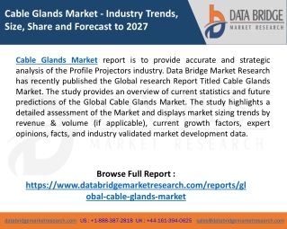 Cable Glands Market Analysis - Industry Trends, Share, Size, Growth, Opportunity