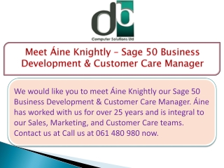 Meet Áine Knightly – Sage 50 Business Development & Customer Care Manager