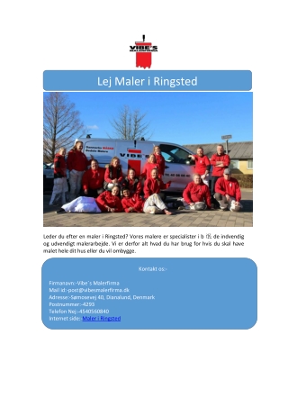 Lej Maler i Ringsted