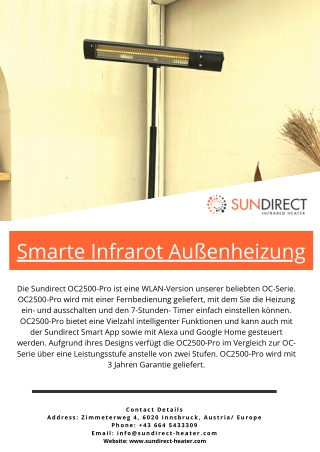 Smarte Infrarot Außenheizung