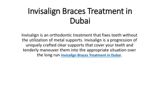 Invisalign Braces Treatment in Dubai