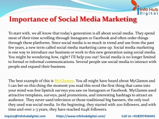 Importance of social media marketin