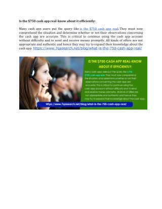 Is the 750 cash app real-know about it efficiently