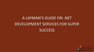 A Layman’s Guide on .Net Development Services for Super Success