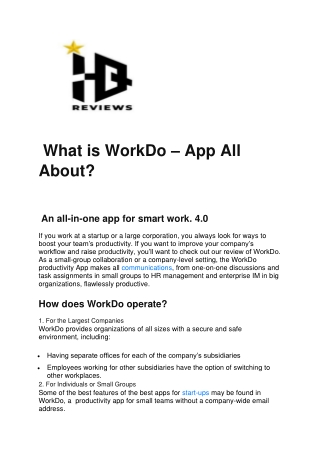 What is WorkDo – App All About-converted