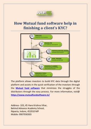 How Mutual fund software help in finishing a client's KYC