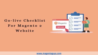 Magento 2 Go-live Checklist