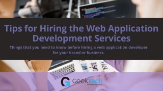 Tips for Hiring the Web Application Development Services