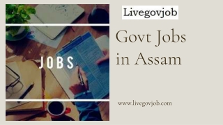 Govt Jobs in Assam