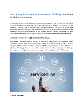 Overcoming ServiceNow Implementation Challenges for Better Workflow Automation
