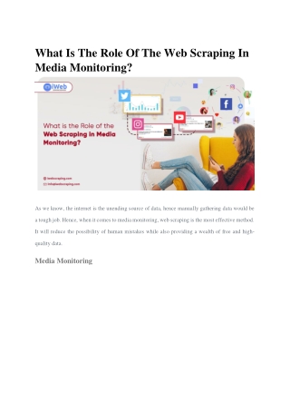 What Is The Role Of The Web Scraping In Media Monitoring?