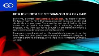 How to Choose the Best Shampoo for oil hair
