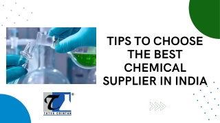 Tips To Choose The best Chemical Supplier In India