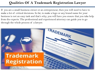 Qualities Of A Trademark Registration Lawyer