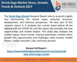 Shrink Bags Market Size, Share, Trends, Opportunities, Business Strategies