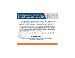Braze Alloys Market SWOT Analysis, Size, Share, Trends, Opportunities, Business