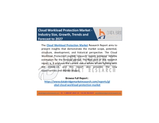 Cloud Workload Protection Market – Industry Trends and Forecast to 2027