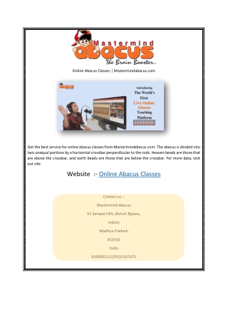 Online Abacus Classes