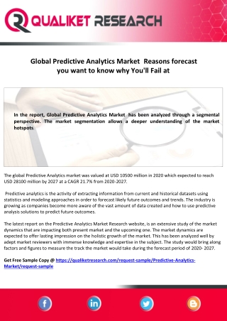 Predictive Analytics Market