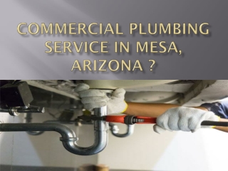 Commercial Plumbing Service in Mesa, Arizona