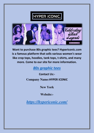 80s Graphic Tees | Hypericonic.com
