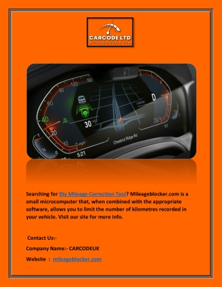 Diy Mileage Correction Tool | Mileageblocker.com