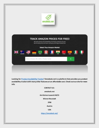 Product Availability Tracker |Amzdealz.net