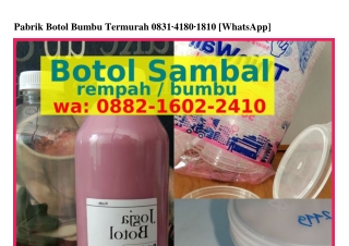 Pabrik Botol Bumbu Termurah 083I_4I80_I8I0{WhatsApp}