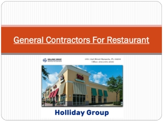 General Contractors For Restaurant– Why Be Picky About Who To Hire