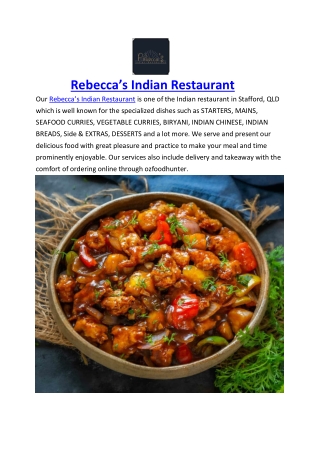 5% off - Rebecca’s Indian Restaurant Stafford, QLD