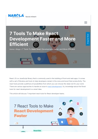 7 Tools To Make React Development Faster and More Efficient