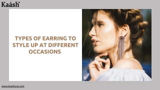 Types of Earring to Style up at Different Occasions
