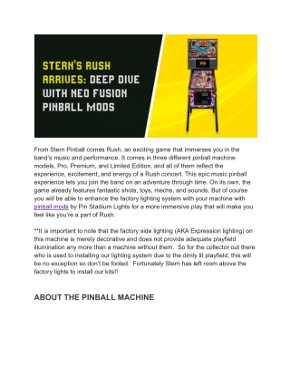 Stern’s Rush Arrives_ Deep Dive With Neo Fusion Pinball Mods