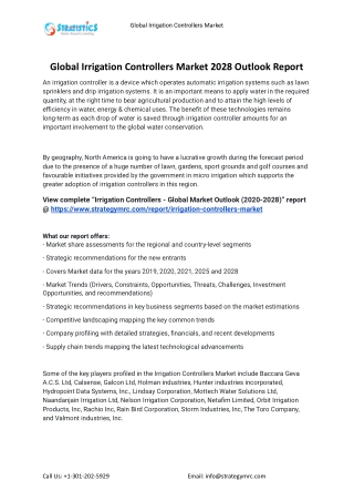 2021 Irrigation Controllers Industry Global Analysis Report