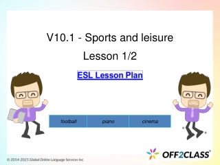 A Vocabulary ESL Lesson Plan On Sports and Leisure